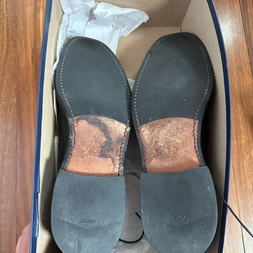 Allen Edmonds for Brooks Brothers McAllister Wingtip Oxford Dress Shoe (Black) - Picture 5 of 6